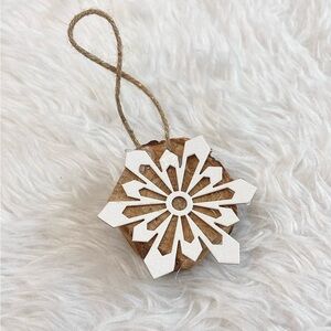 Rustic Snowflake Charm Ornament
